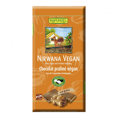 Rice Milk Nirwana mit Trüffelfüllung - Schokolade aus Reissirup