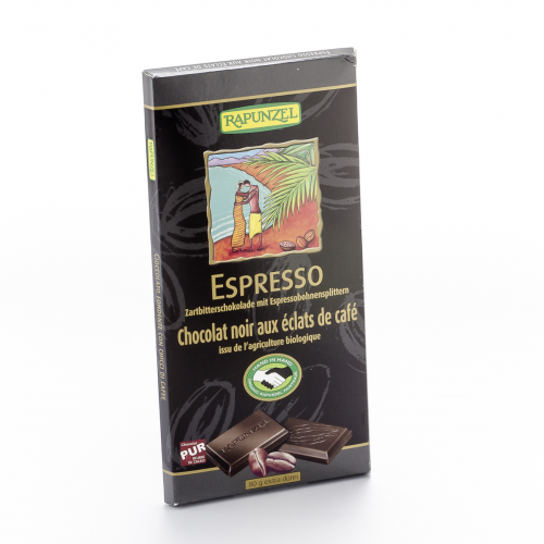 Schokolade 51% Espresso Zartbitter Tafel 80 g - Rapunzel