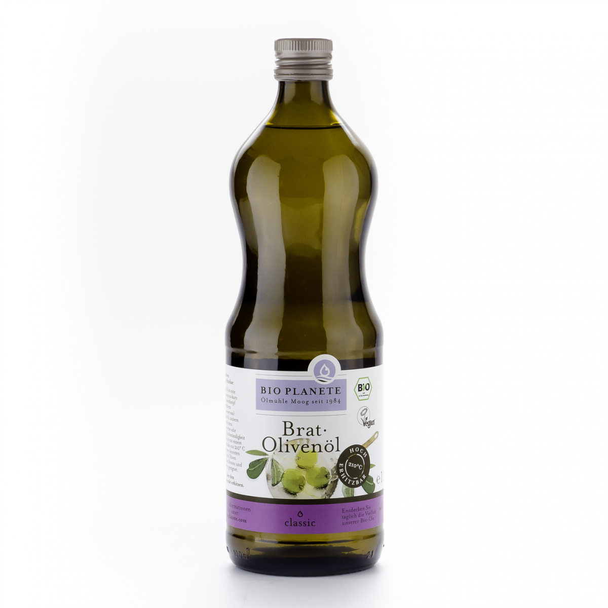 Brat-Olivenöl Flasche 1 l/Glas Einweg - Bio Planète