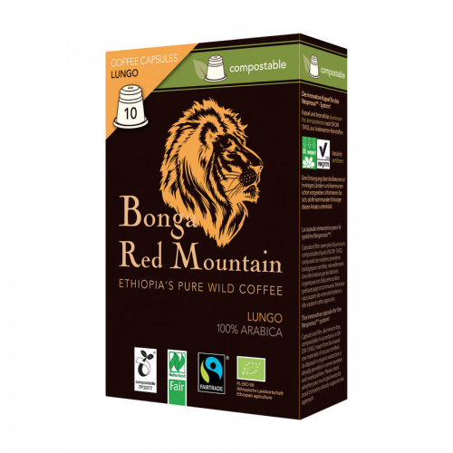 Kaffee Kapseln Lungo Bonga Red Mountain - Wildkaffee