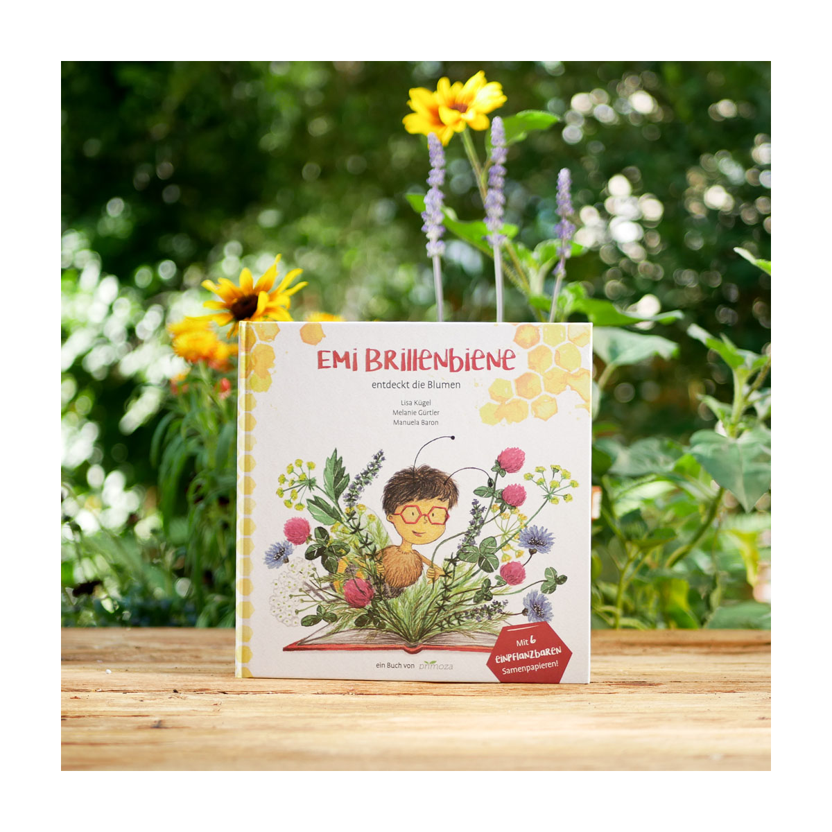 Kinderbuch Emi Brillenbiene mit Saatgut