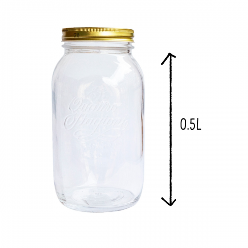 Fermentierglas 0.5 Liter 6 cm Öffnung