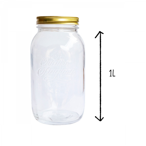 Fermentierglas 1 Liter 7.5 cm Öffnung