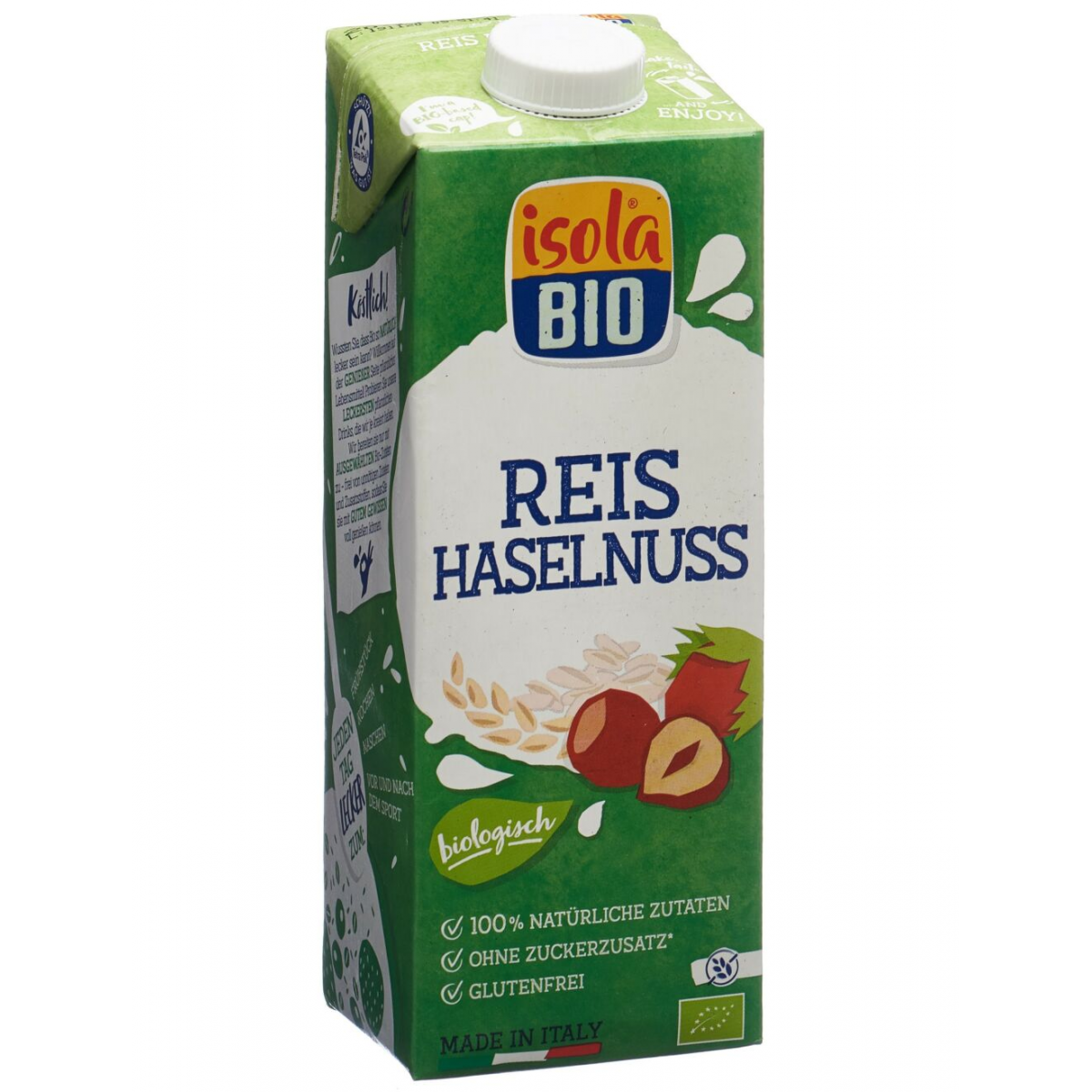 Haselnuss Reis Drink Tetrapak 1 l - Isola Bio
