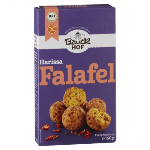 Bio Falafel Harissa Bauck glutenfrei MHD 29.06.23
