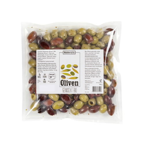 Gemischte Oliven ohne Stein, mariniert