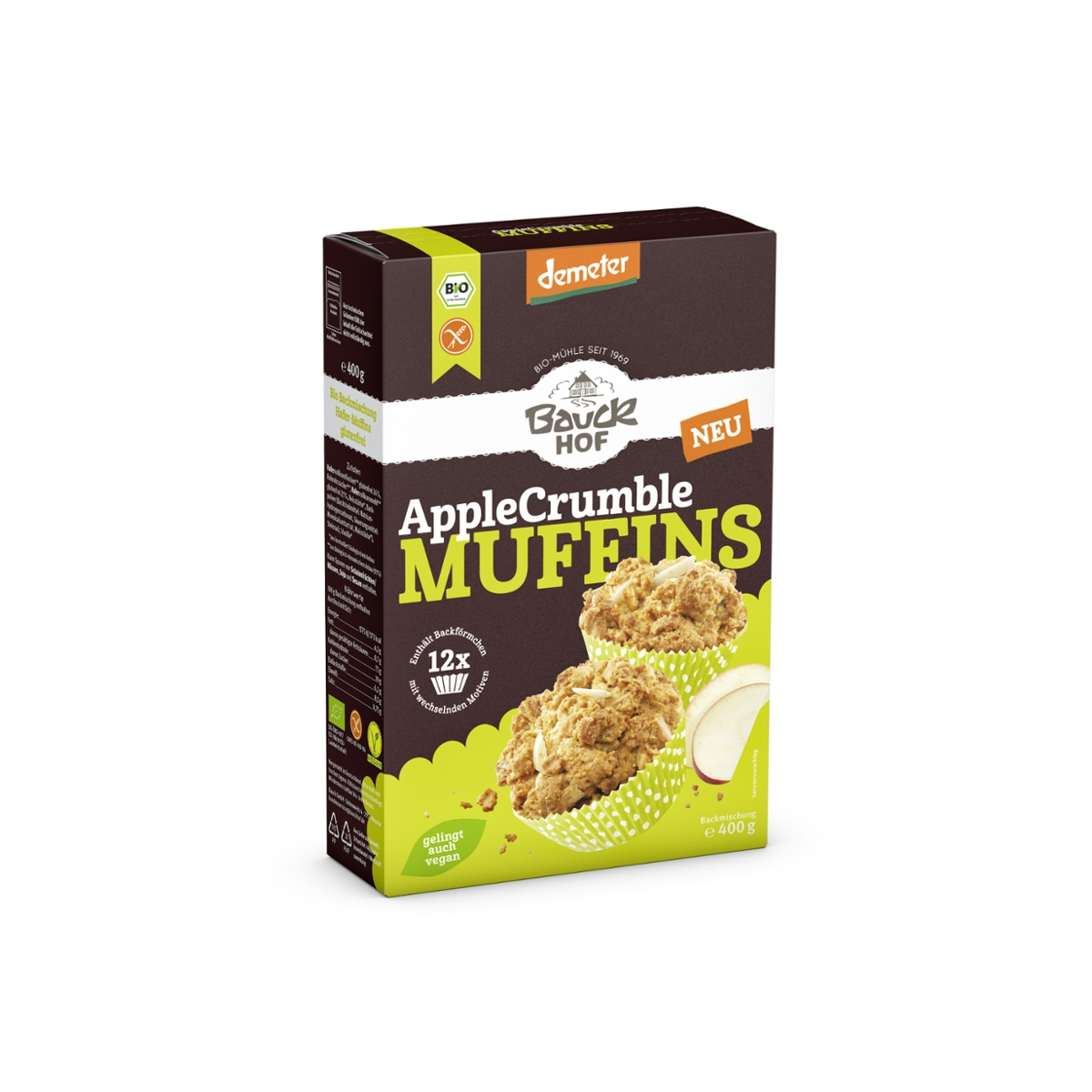 Demeter Apple Crumble Muffins glutenfrei