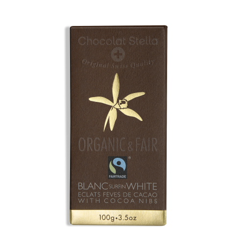 Weisse Schokolade mit Kakaonibs BIO