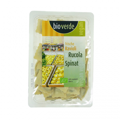 Ravioli mit Rucola und Spinat