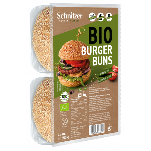 Bio Hamburger Buns 4 STK glutenfrei