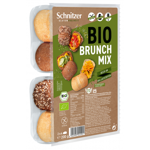 Bio Brunch Mix 8 Aufbackbrötchen glutenfrei
